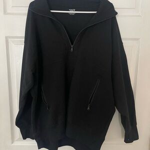 Old Navy Black Dynamic-Fleece Active 1/4 Zip Pullover